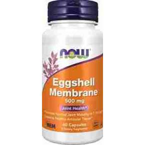 Membrana de Cáscara de Huevo 500 mg Now 60 cápsulas
