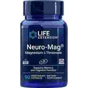 Neuro-Mag Life Extension - L-Treonato de Magnesio 90 cápsulas