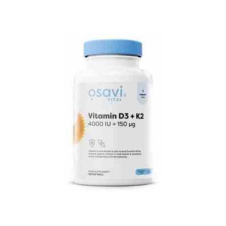 Vitamina D3+K2 4000 UI + 150 mcg Osavi 120 cápsulas