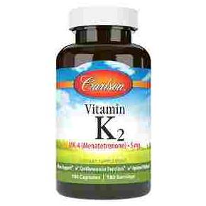 Vitamina K2 MK-4 5 mg Carlson 180 cápsulas